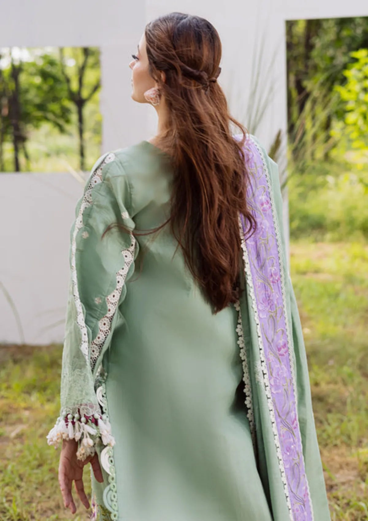 Lawn-3PC Embroidered With Khadi Net Embroidered Dupatta-5288