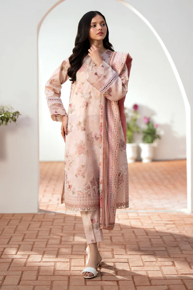 BAROQUE - 3PC Lawn Printed Shirt With Voile Printed Dupatta-790