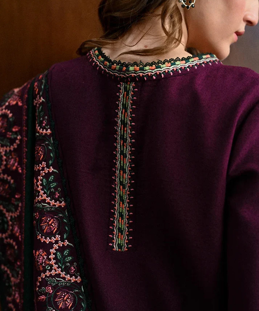 3PC Embroidered Shirt with Embroidered Dupatta-3563