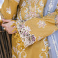 Dhanak-3PC Embroidered Shirt with Organza Embroidered Dupatta- 3145