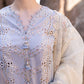 Dhanak-3PC Embroidered Shirt with Organza Embroidered Dupatta-3255