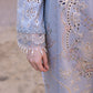 Dhanak-3PC Embroidered Shirt with Organza Embroidered Dupatta-3255