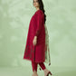 Dhanak-3PC Embroidered Shirt with Organza Digital Printed Dupatta- 3146