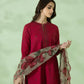 Dhanak-3PC Embroidered Shirt with Organza Digital Printed Dupatta- 3146
