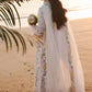 Lawn-3PC Chikankari Embroidered Shirt With Khadi Net Embroidered Dupatta-5229
