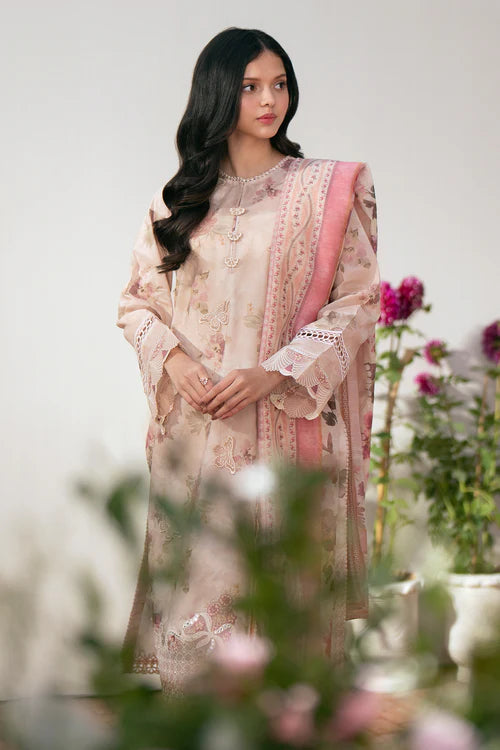 BAROQUE - 3PC Lawn Printed Shirt With Voile Printed Dupatta-790