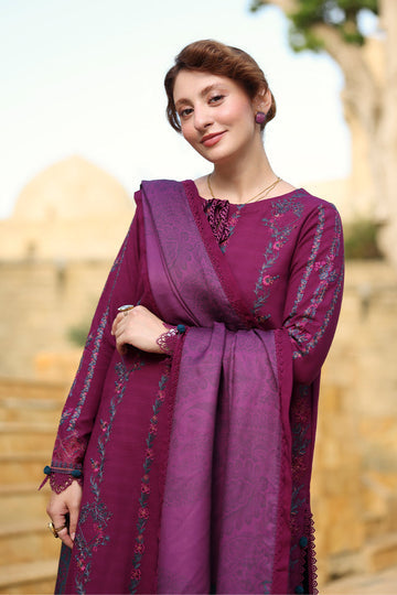 Lawn-3PC Embroidered with Digital Printed Jacquard Dupatta-5043