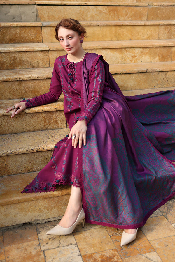 Lawn-3PC Embroidered with Digital Printed Jacquard Dupatta-5043