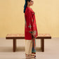 Dhanak-3PC Embroidered Shirt with Digital Printed Wool Shawl - 3437