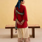 Dhanak-3PC Embroidered Shirt with Digital Printed Wool Shawl - 3437