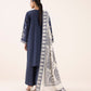 Dhanak-3PC Embroidered Shirt with Digital Printed Wool Shawl - 3511
