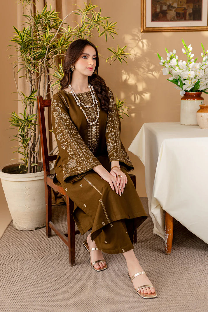 Dhanak-2PC Embroidered Suit - 185