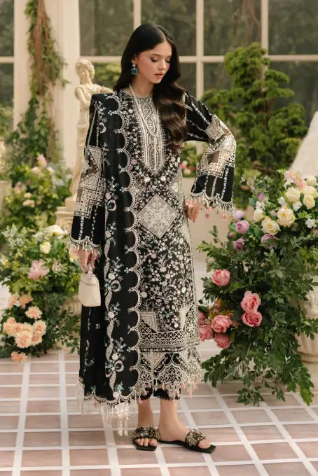 Lawn-3PC Embroidered Shirt With Khadi Net Embroidered Dupatta-5216