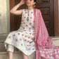3PC-Printed Lawn Shirt With Voile Printed Dupatta-1549