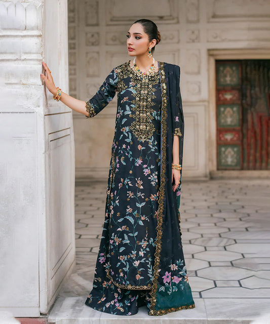 KHADDAR-3PC WITH KHADDAR PRINTED SHIRT & TROUSER-928