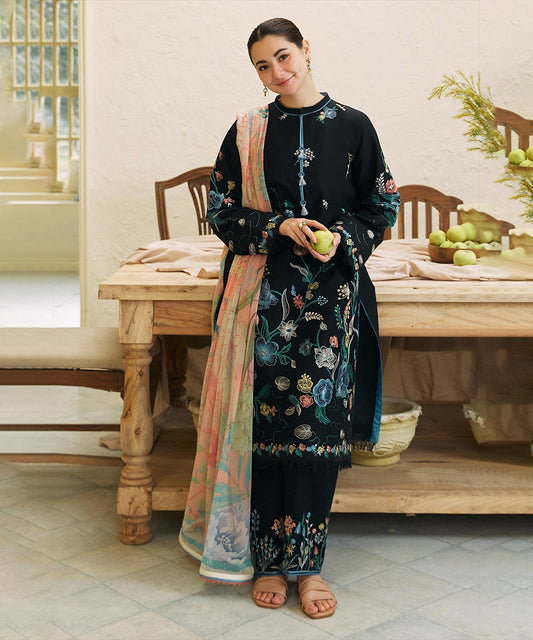 Lawn-3PC Embroidered Shirt with Digital Printed Jacquard Dupatta-1172