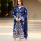 Dhanak-3PC Embroidered Shirt with Chiffon Embroidered Dupatta-3460