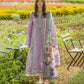 Dhanak-3PC Embroidered Shirt with Digital Printed Wool Shawl -3325