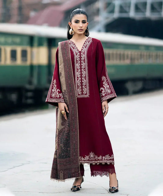 Lawn-3PC Embroidered Shirt with Digital Printed Jacquard Dupatta-1148