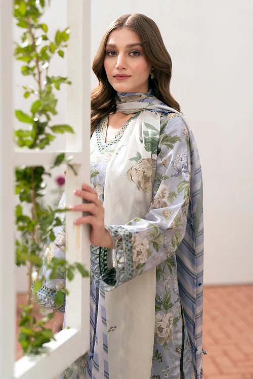BAROQUE - 3PC Lawn Printed Shirt With Voile Printed Dupatta-787