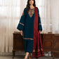 Dhanak-3PC Embroidered Shirt with Digital Printed Wool Shawl - 3495