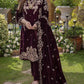 Velvet-3pc Embroidered with Velvet Embroidered Dupatta-955
