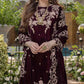 Velvet-3pc Embroidered with Velvet Embroidered Dupatta-955