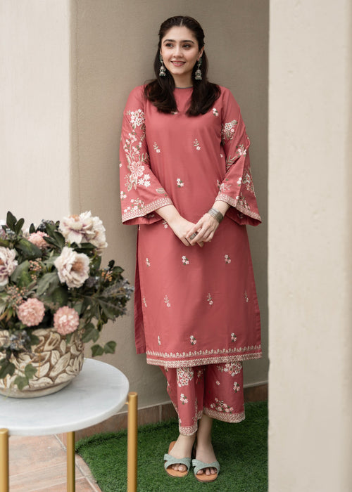 Dhanak-2PC Embroidered Suit - 661