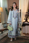 Dhanak-3PC Embroidered Shirt with Digital Printed Wool Shawl - 3313