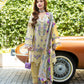 Lawn-3PC Chikankari Embroidered With Digital Printed Jacquard Dupatta-5239