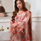 Lawn-3PC Chikankari Embroidered Shirt With Digital Printed Jacquard Dupatta-5271