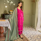 Dhanak 3PC Embroidered Shirt with Dhanak embroidered dupatta-619