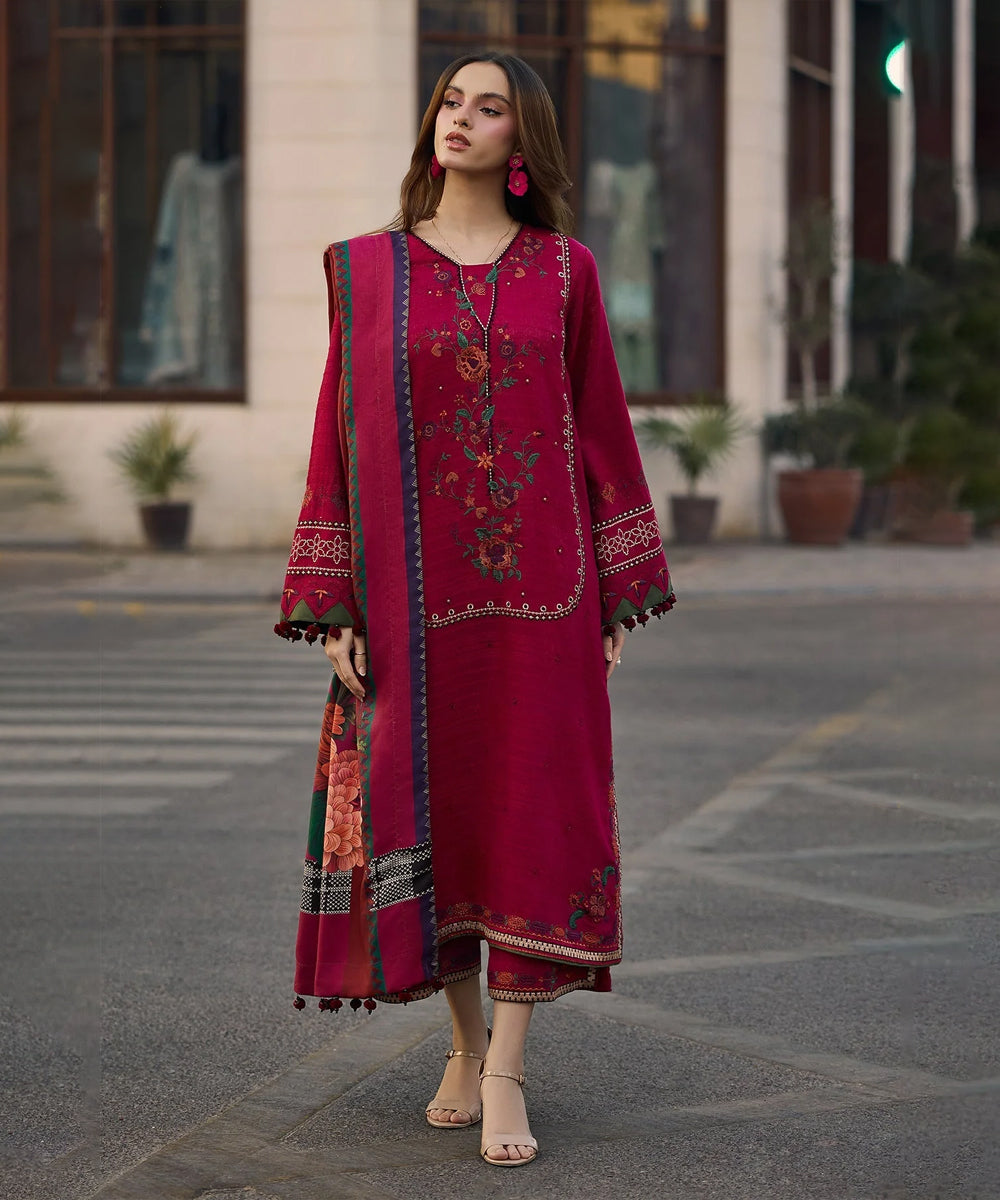 Lawn-3PC Embroidered Shirt with Digital Printed Jacquard Dupatta-5069