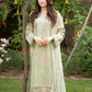 Dhanak-3PC Embroidered Shirt with Organza Embroidered Dupatta- 3386