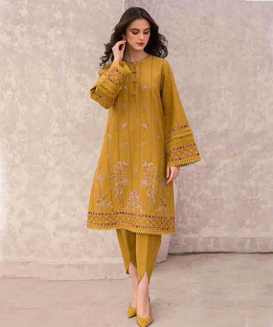 JAZMIN 3PC Lawn Embroidered Shirt With Printed Dupatta-496