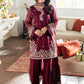 Dhanak-3PC Embroidered Shirt with Dhanak Embroidered Dupatta - 3524