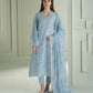 Dhanak-3PC Embroidered Shirt with Digital Printed Wool Shawl - 3301