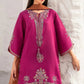 Dhanak-3PC Embroidered Shirt with Digital Printed Wool Shawl -3371