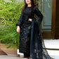 Black Linen 3PC Embroidered-842