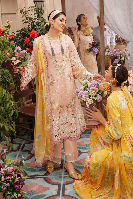 Mushq Lawn 3PC EMBROIDERED With Printed Dupatta-398