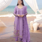 Dhanak -3PC Embroidered Shirt With Organza Embroidered Dupatta-3341