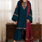 Dhanak-3PC Embroidered Shirt with Digital Printed Wool Shawl - 3495