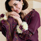 Dhanak -3PC Embroidered Shirt With Organza Embroidered Dupatta-3343