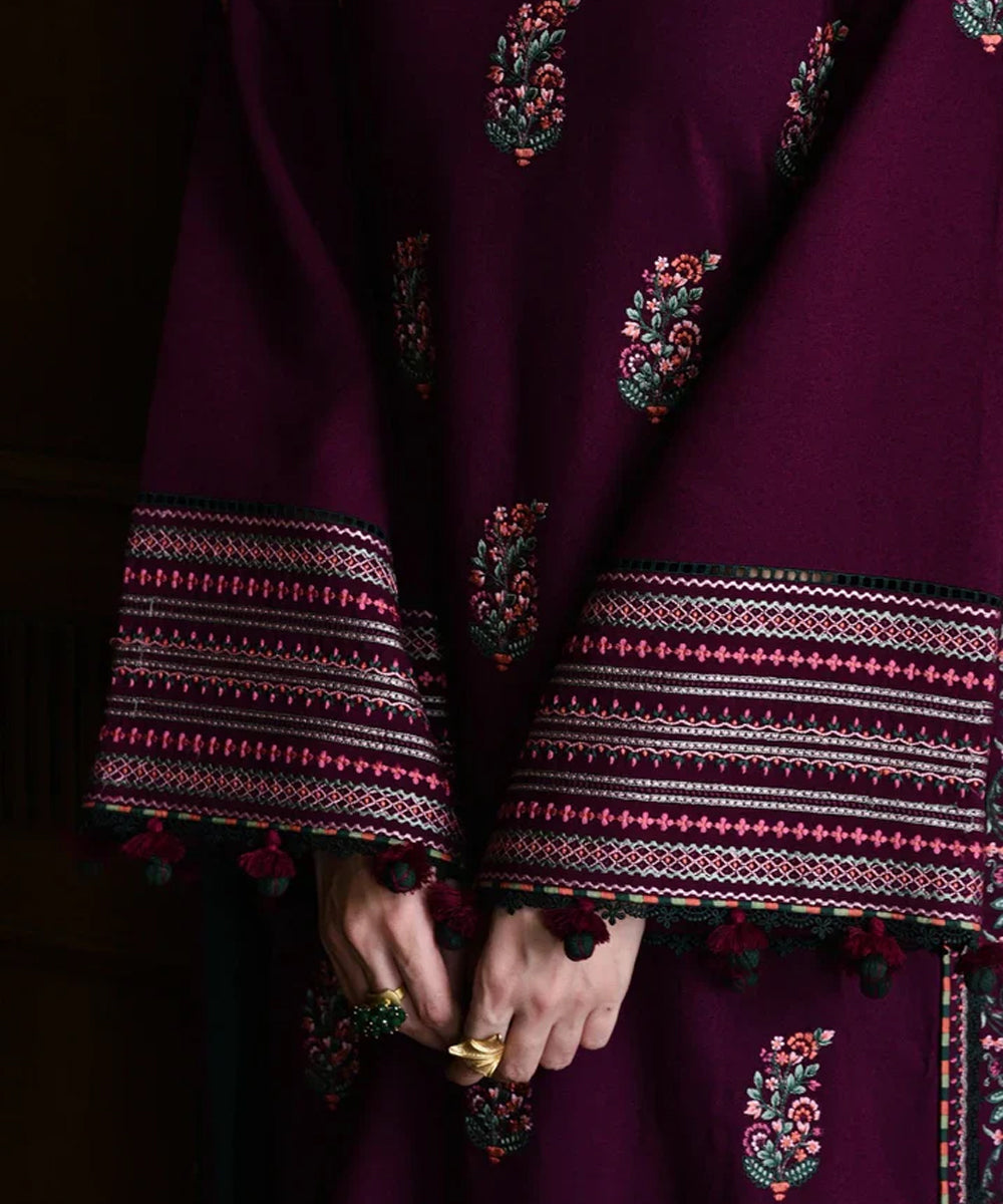 3PC Embroidered Shirt with Embroidered Dupatta-3563