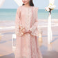Dhanak-3PC Embroidered Shirt with Organza Embroidered Dupatta- 3334