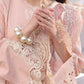 Dhanak-3PC Embroidered Shirt with Organza Embroidered Dupatta- 3334