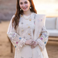 QALAMKAR 3PC Dhanak Embroidered Shirt With Organza Embroidered Dupatta- 3115