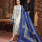 Dhanak-3PC Embroidered Shirt with Digital Printed Wool Shawl - 3428