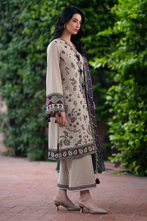 JAZMIN 3PC Dhanak Embroidered Shirt With Printed Dupatta-210