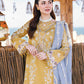 Lawn-3PC Embroidered Shirt with Organza Embroidered Dupatta-1356